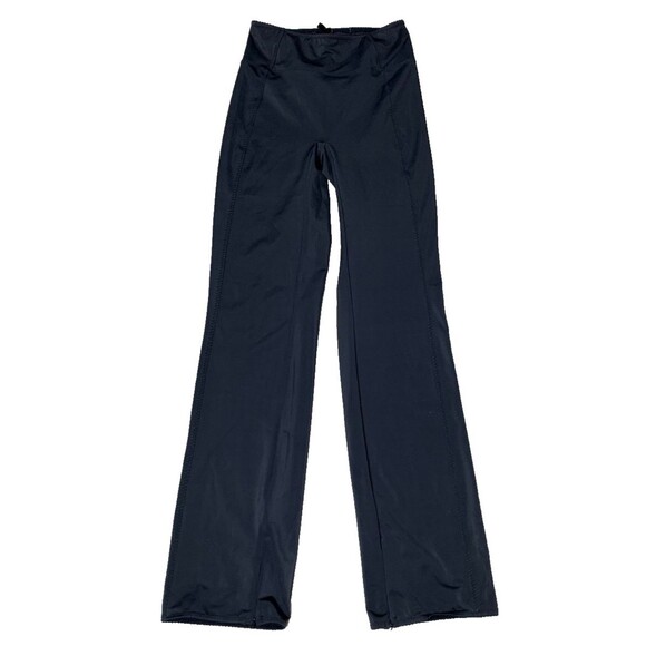 Skims Zippered Ankle Mid Rise Straight Leg Pants Solid Black Womens Size S - Picture 1 of 9
